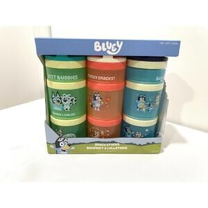 New Bluey Whiskware Snack Stacks - 3 Pack - Portable Snacking Jars